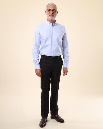 Dark Brown Classic Trousers Soft Slim 100% Cotton